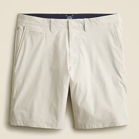J. Crew Shorts Mens 9" Tech Performance UPF 50 Sun Protection Sport Stone Sz 31 - Picture 1 of 10
